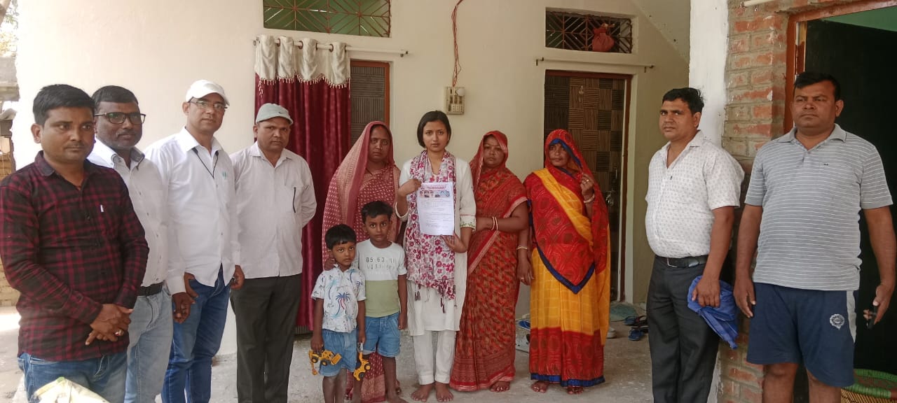 बेटी विवाह योजना में विभिन्न जनपद व ब्लाक के स्थलीय सत्यापन की फोटो 